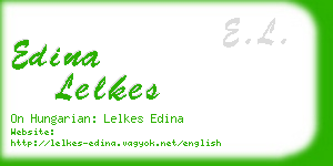 edina lelkes business card